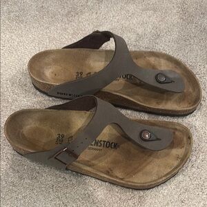 Birkenstock Gizeh Mocha Brown Sandals Size 39
